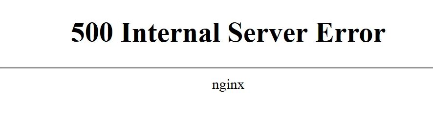 Internal server error nginx