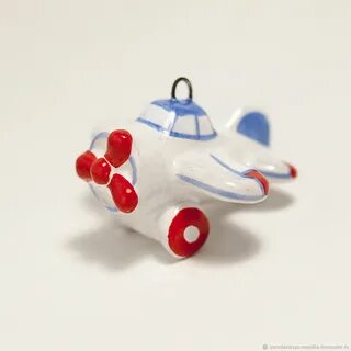 Елочная игрушка самолет