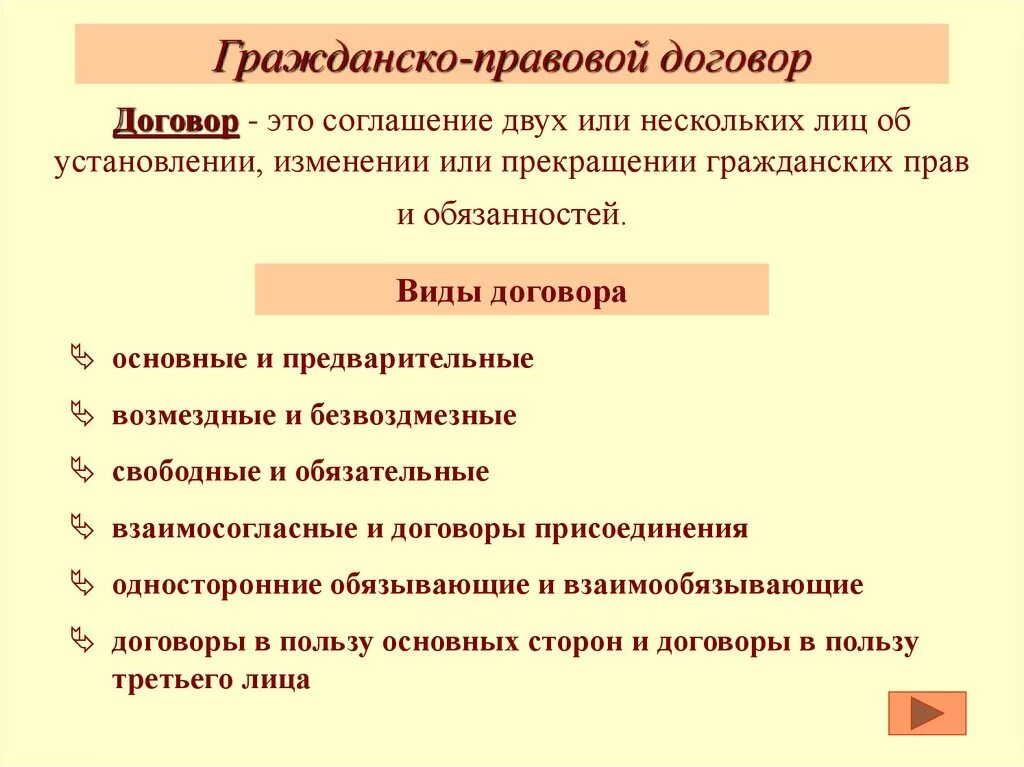 К правовым договорам не относятся