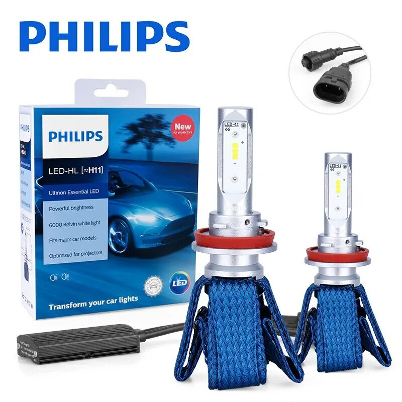 Филипс 11. Philips h8/h11/h16 Ultinon Essential. Philips led Fog h8/h11/h16. Philips Ultinon Essential led h11. Светодиодные лампы h4 Philips Ultinon.