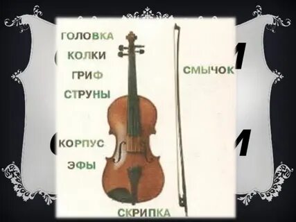 Разбор слова скрипка