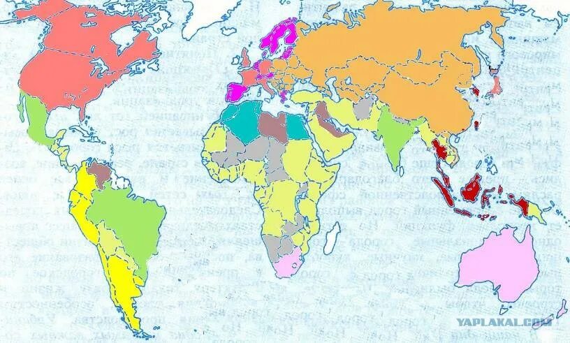 Большая семёрка стран на карте. 7 country s