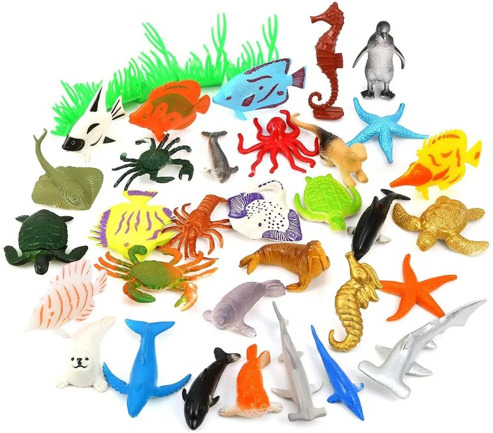 Plastic animals. Игрушка "морские обитатели". Набор животных океана. Игрушечные морские животные. Игрушки обитатели океана.