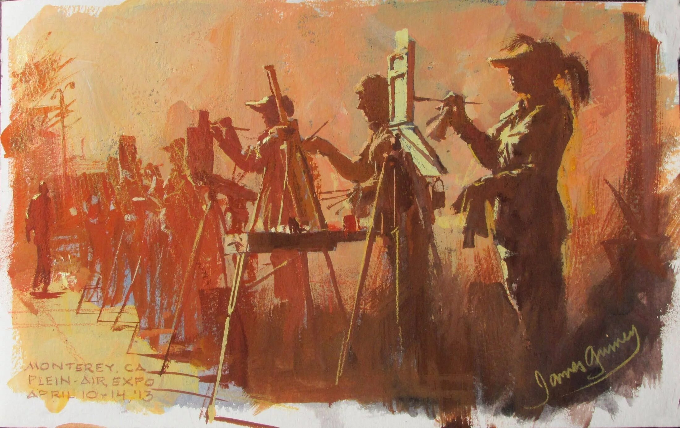 James painting. James Gurney gouache. James Gurney гуашь.