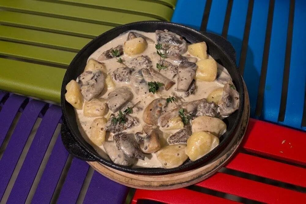 Тушеная картошка с курицей в кастрюле, пошаговый рецепт