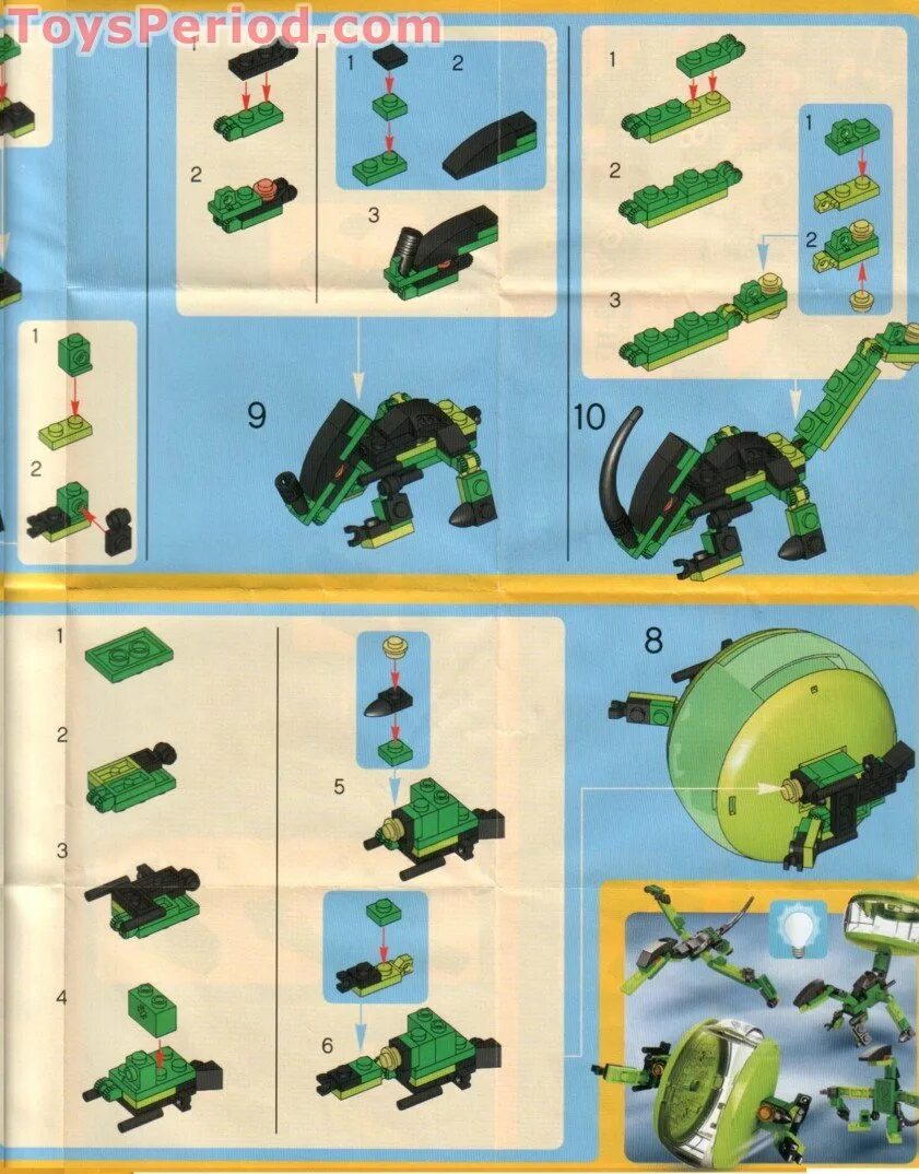 Lego 4418 Dino Pod: описание, детали. Инструкция по сборке