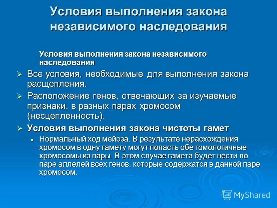 Закон проявляется при наследовании. Наследование потзакону. Условия независимого наследования. Законы наследования признаков. Закон проявляется при наследовании.