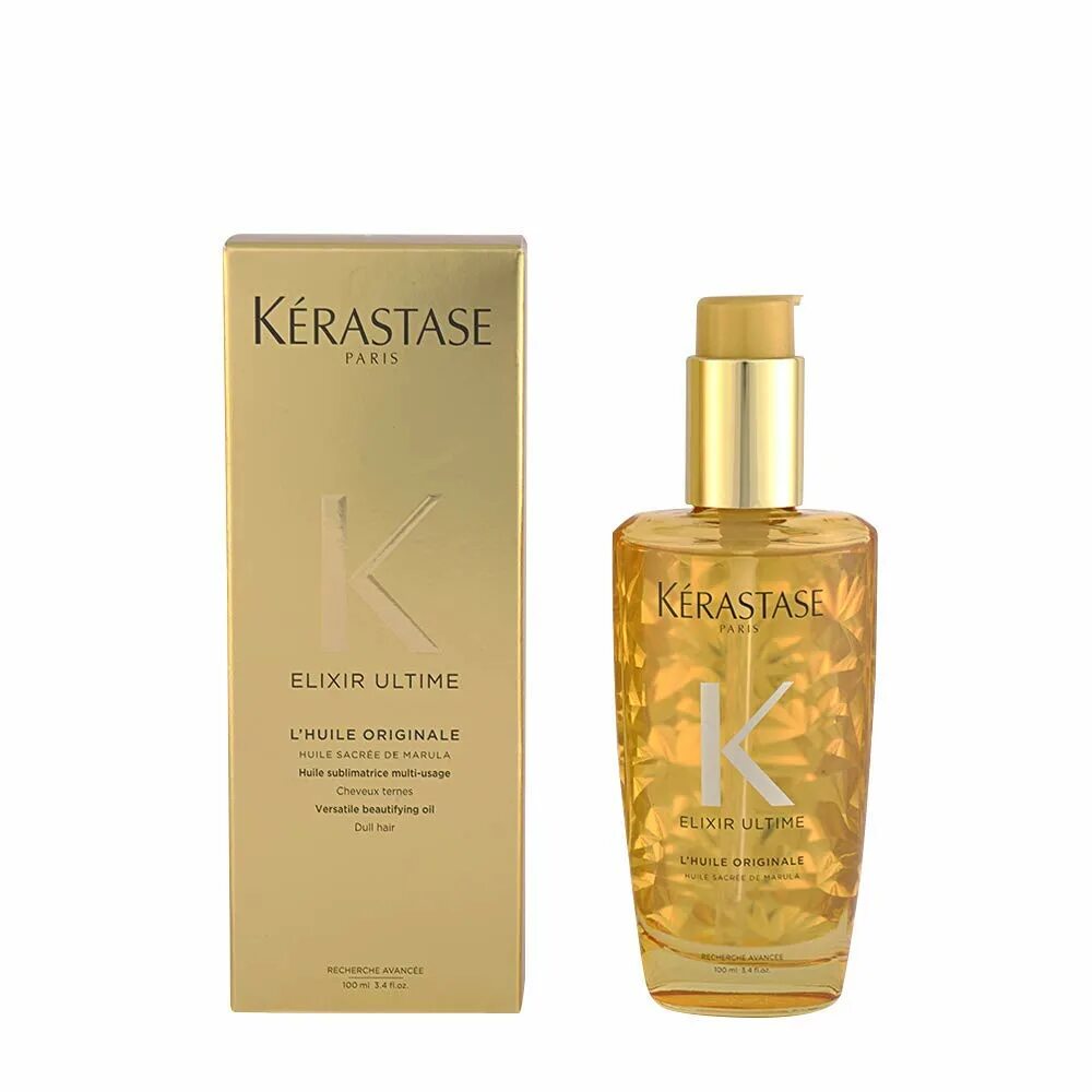 Керастаз Elixir ultime. Масло Elixir ultime для всех типов волос, 100 мл.. Kerastase Elixir ultime l'huile Original hair Oil - 3.4 FL. Oz. / 100 Ml. Kerastase Paris l'huile originale 2 мл.