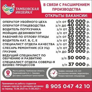 Вакансии тамбов и тамбовская область