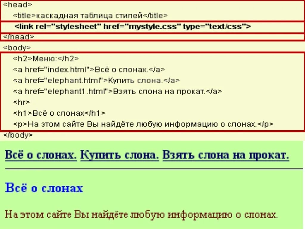 Html link type