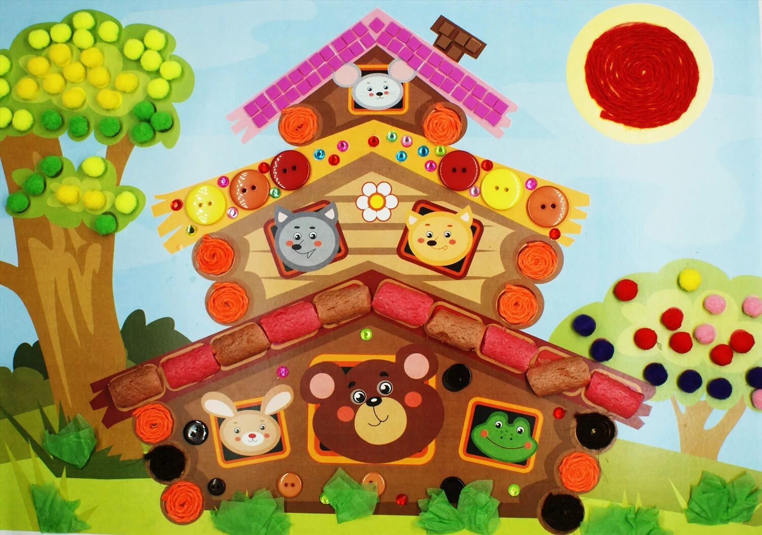 театр фланелеграф. аппликация терем теремок подготовительная группа. аппликация терем теремок. аппликация для детей теремок. заготовки к аппликации теремок.