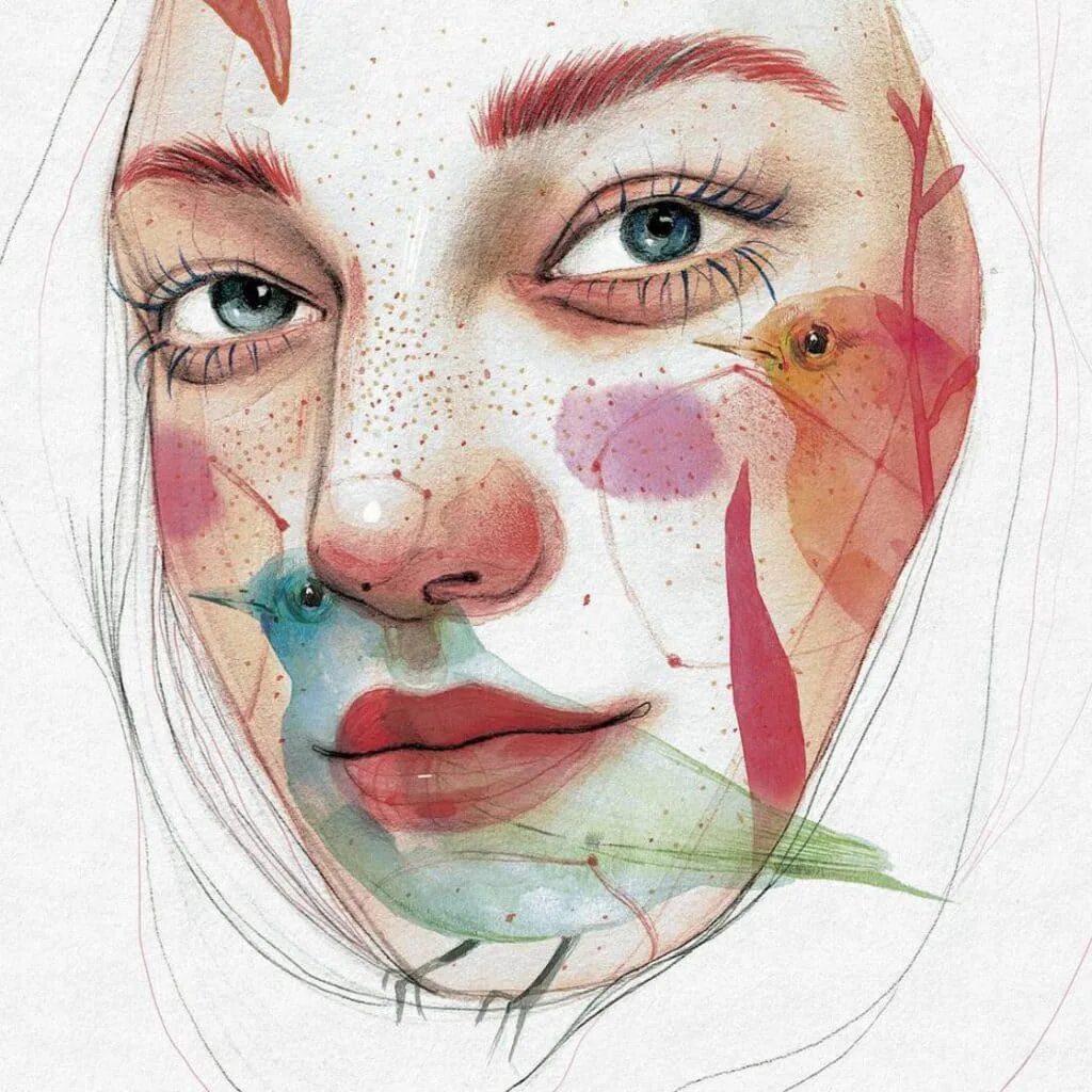 Эстетичные рисунки гуашью