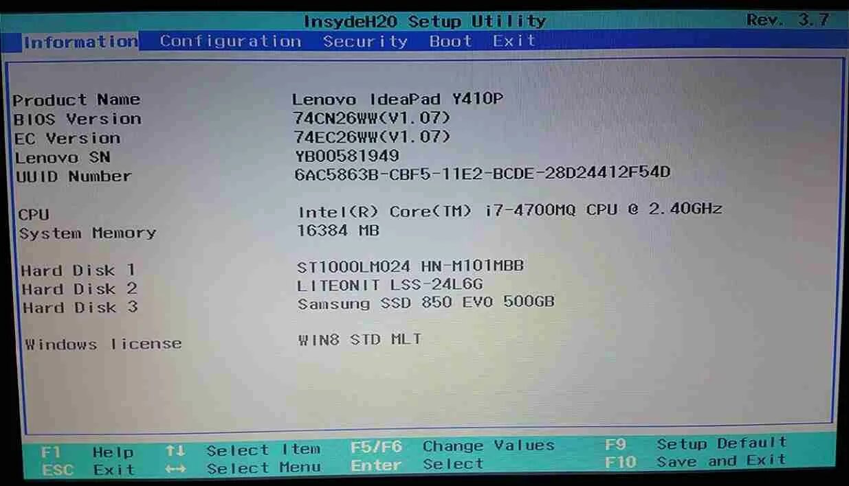 Войти в биос на ноутбуке lenovo. Lenovo z500 BIOS. Lenovo g500 BIOS. BIOS insydeh20. Базовое программное обеспечение (BIOS).