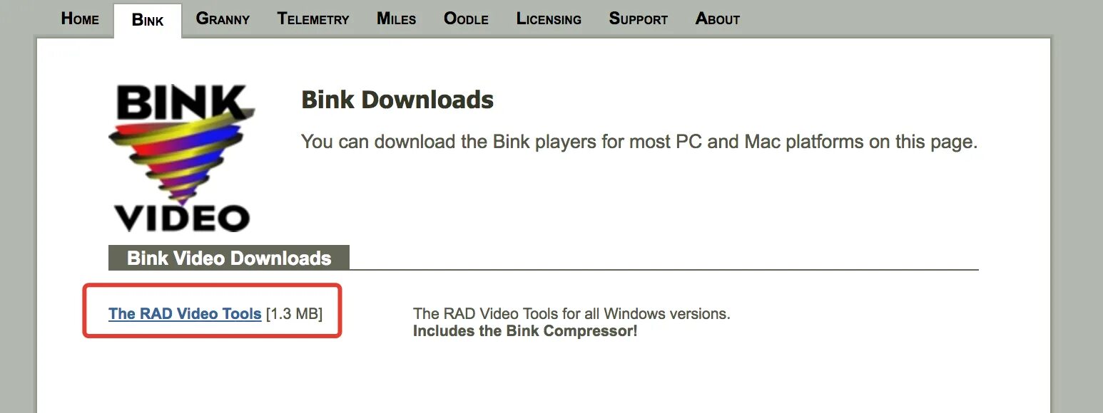 Binkw32 dll windows. Bink video. bink video logo. bink windows. rad video tools фото.