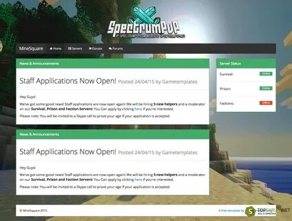 Minecraft html