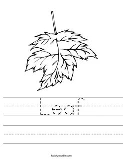 Leaves worksheets