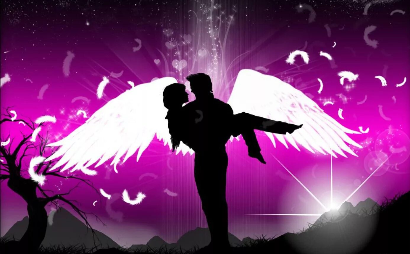 Любовь ангелов 8. Влюбленные ангелы. Влюбленный ангел. Влюбленные с крыльями. Ангел с крыльями.