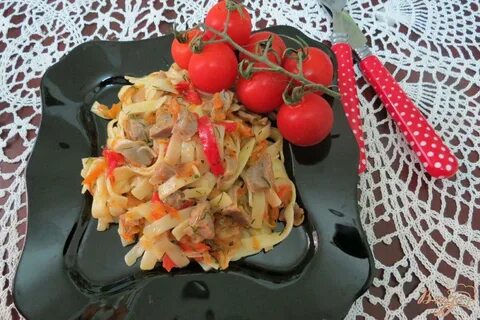 Желудки с овощами рецепт