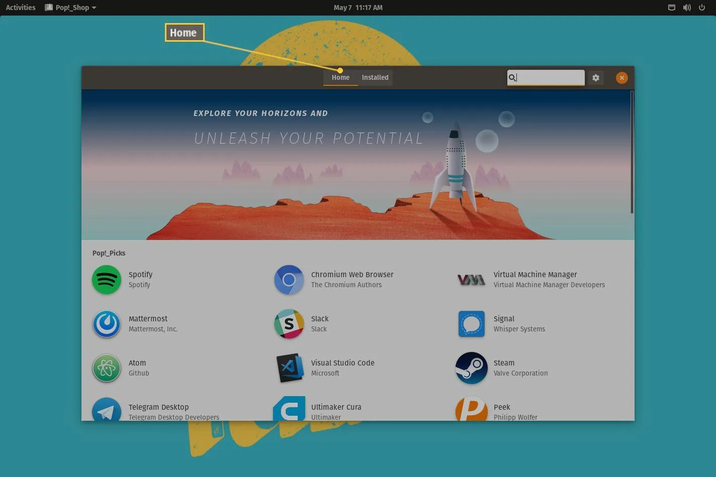 Удаленное приложение linux. Магазин приложений linux. active pop log.