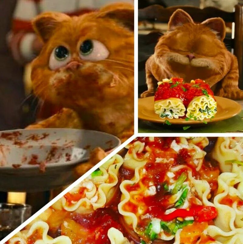 Гарфилд любит лазанью. Кот гарфилд и лазанья. Гарфилд фильм лазанья. Гарфилд фильм лазанья. Гарфилд ест лазанью.