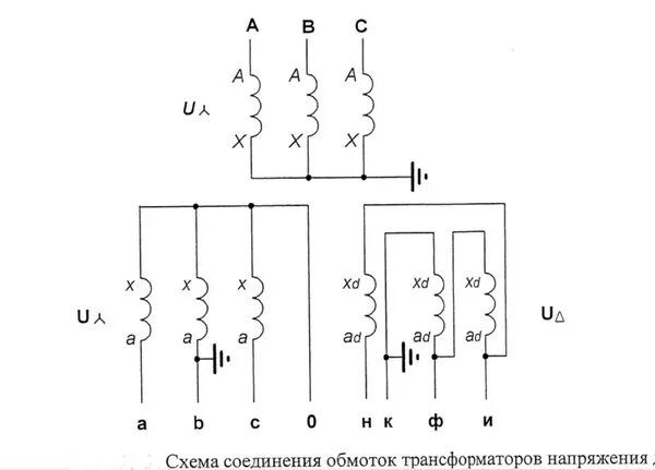 Схема подключения измерительного трансформатора напряжения 6кв. Трансформатор напряжения 10 кв однофазный схема соединения. Схема подключения трансформатора напряжения 6 кв. Схемы соединения трансформаторов напряжения.