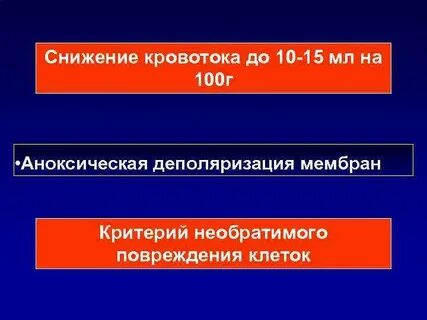 Снижение кровотока