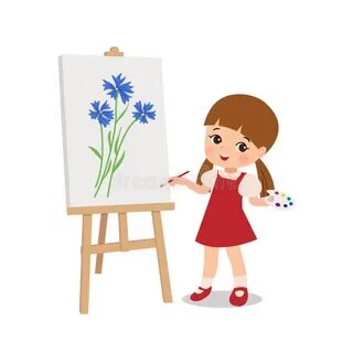 Картинки девочки которая рисует девочку