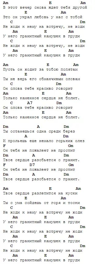 Коровка аккорды. Гранитный камушек аккорды и слова. Гранитный камушек аккорды для гитары. Гранитный камушек Божья коровка аккорды. Гранитный камушек табы.