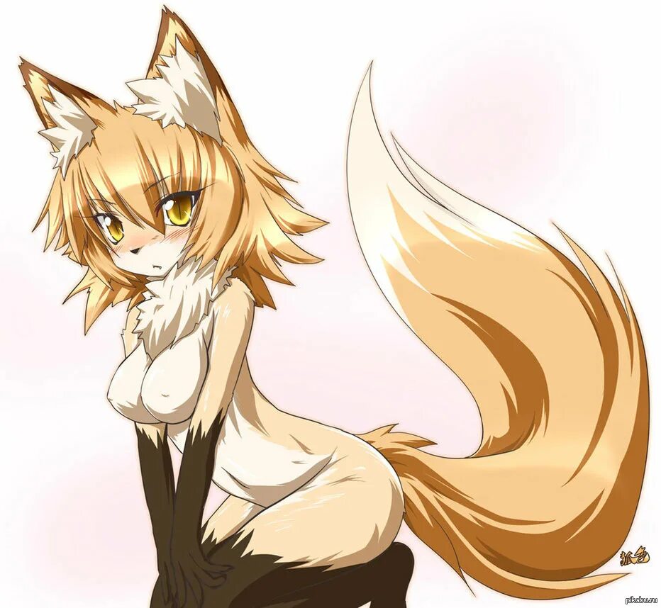 Furry tail. Фенек Китсуне. Furry Fox Кицунэ.