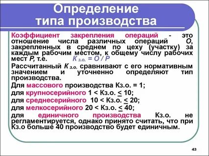 Размеры производства как определить