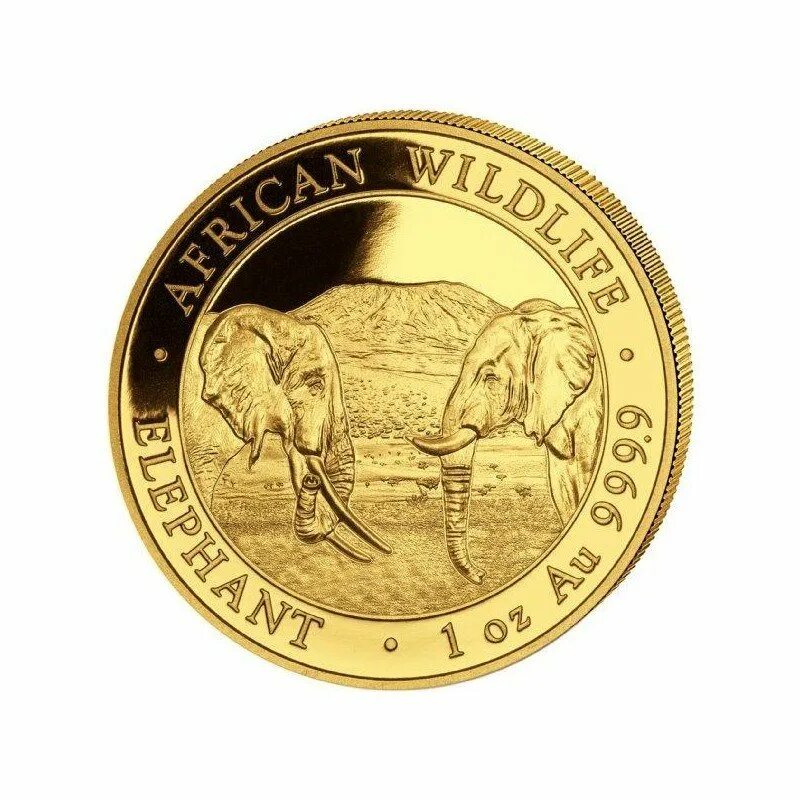 African Wildlife Elephant "Gold Coins Set" Somali. African Wildlife Elephant "Coins Set" Somali. African Wildlife Elephant Set Coins 20 years Somali. Монета золотая 1000