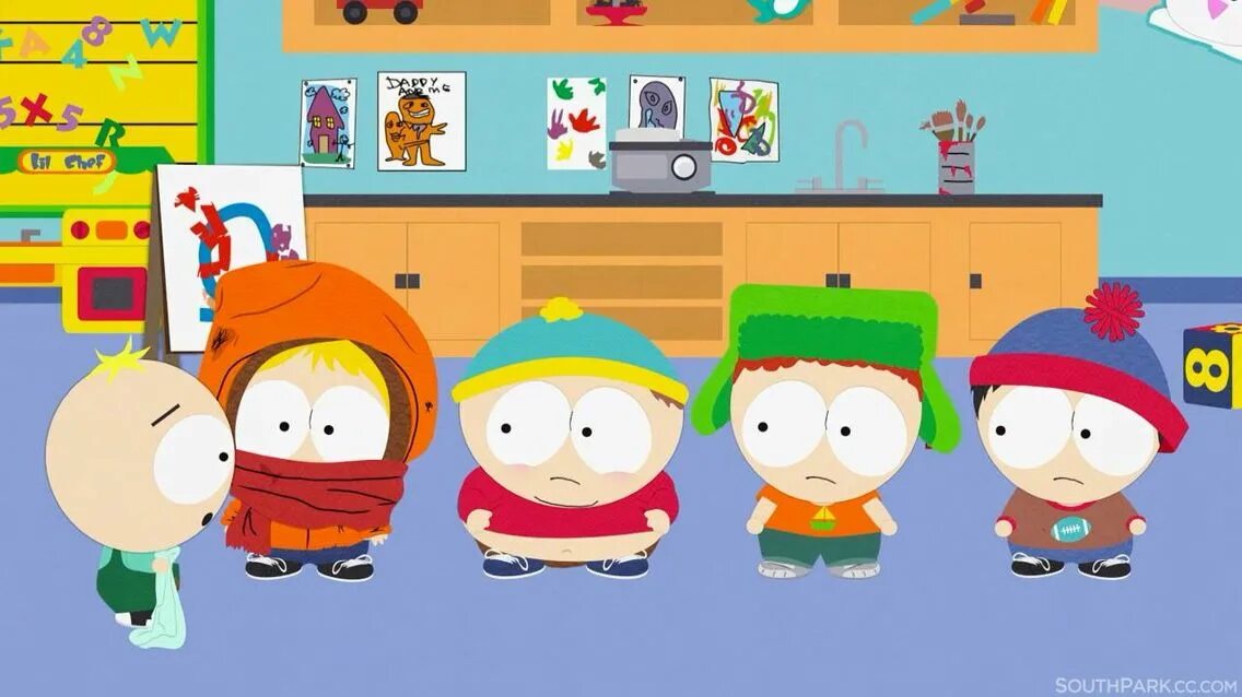 Южный парк стэн кайл картман кенни баттерс. South park 1992. Саус парк приставка. Картман кенни кайл стен. Картман южный парк.