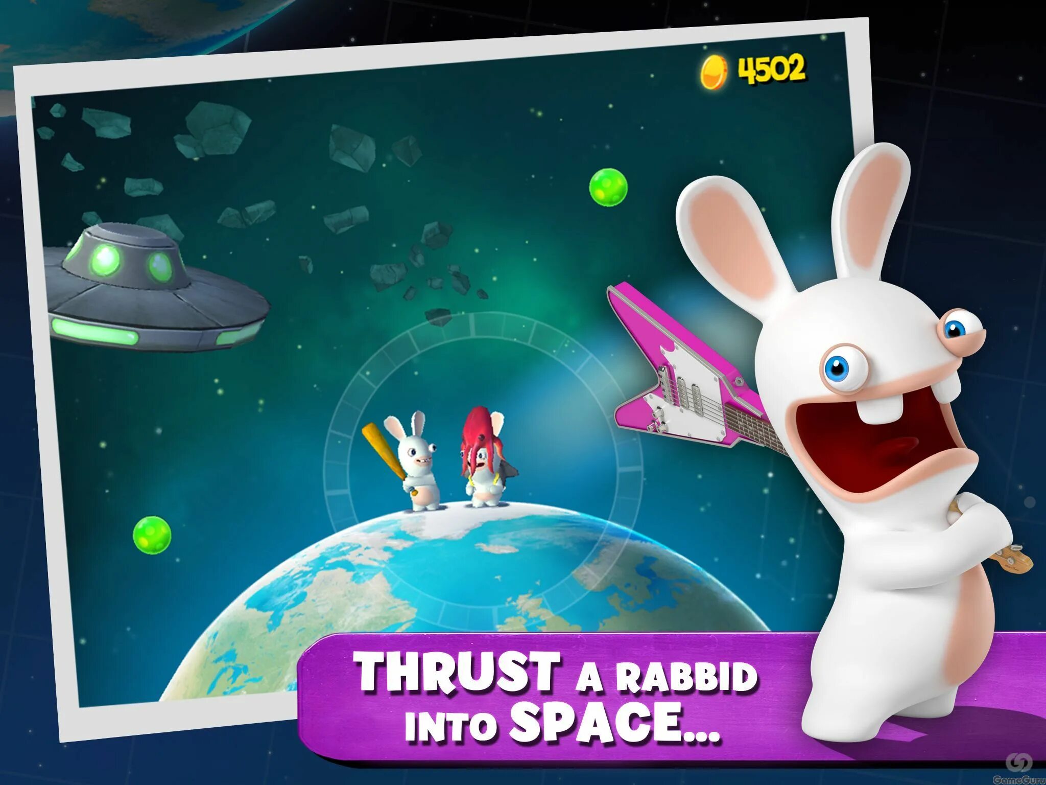 Включи кролик игра. Rabbids big Bang игра. Rabbids big Bang космос. Космический кролик. Кролик в космосе.