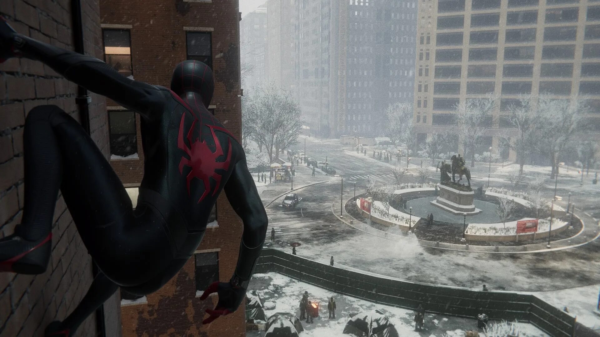 Miles morales как включить русский. Человек-паук майлз моралес ps4. человек паук майлз ps5 улицы. роксон человек паук майлз моралес. питер паркер spider man miles morales ps.