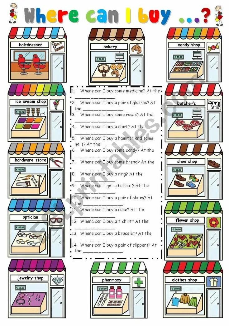 Shopping Types of shops упражнения. Types of shops in English. Виды магазинов на английском с упражнениями. Types of shops Vocabulary for Kids. Shopping 5 класс английский язык