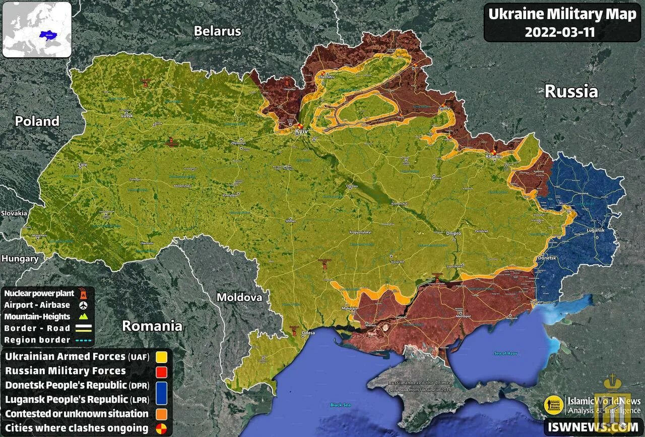 Милитари Мапс 2022. Карта Украины. Карта Новороссии.