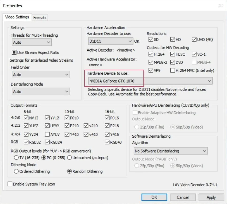 Hardware decoding