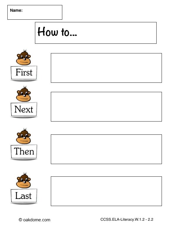 First then finally. First then next last. First next then after that. First, then Worksheets. First then next finally.
