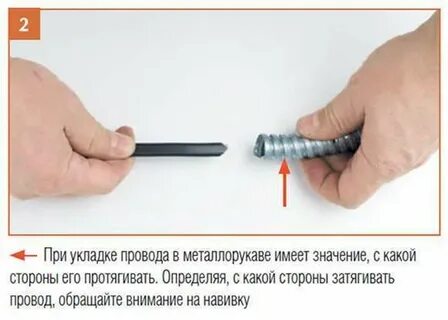 Как протянуть проволоку через гофру