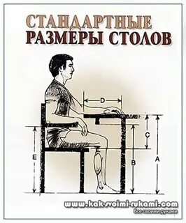 Стандартная высота обеденного стола и стула