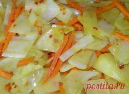Капуста быстрый рецепт без моркови