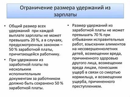 Удержанная заработная плата это