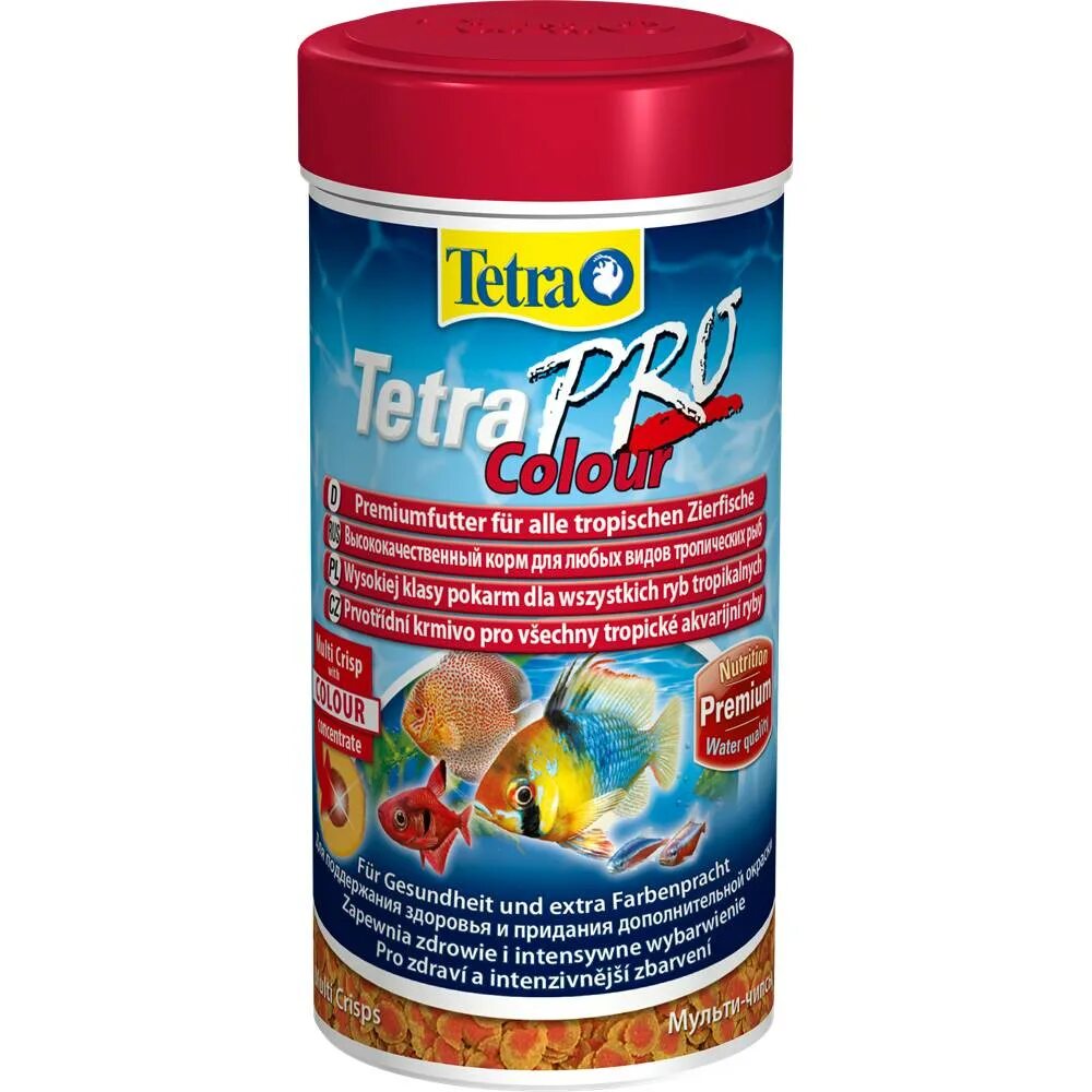 Аквариумные рыбки какой корм. Корм для рыб аквариумных Tetra. Tetra Pro Colour Multi-crisps. Сухой корм Tetra TETRAPRO Colour для рыб. TETRAPRO Colour Multi-crisps корм для рыб в виде чипсов для улучшения окраса, 100 мл..