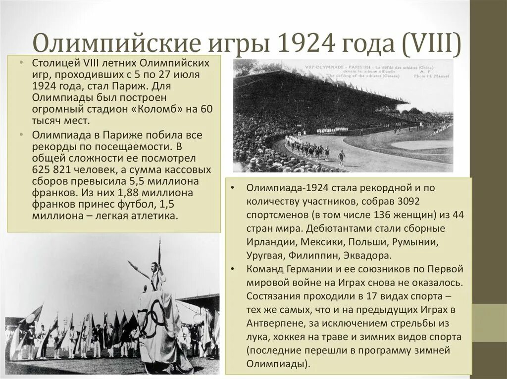 1924 событие в истории. Олимпийские игры 1924 года. игры viii олимпиады 1924 года в париже. париж 1924 год.