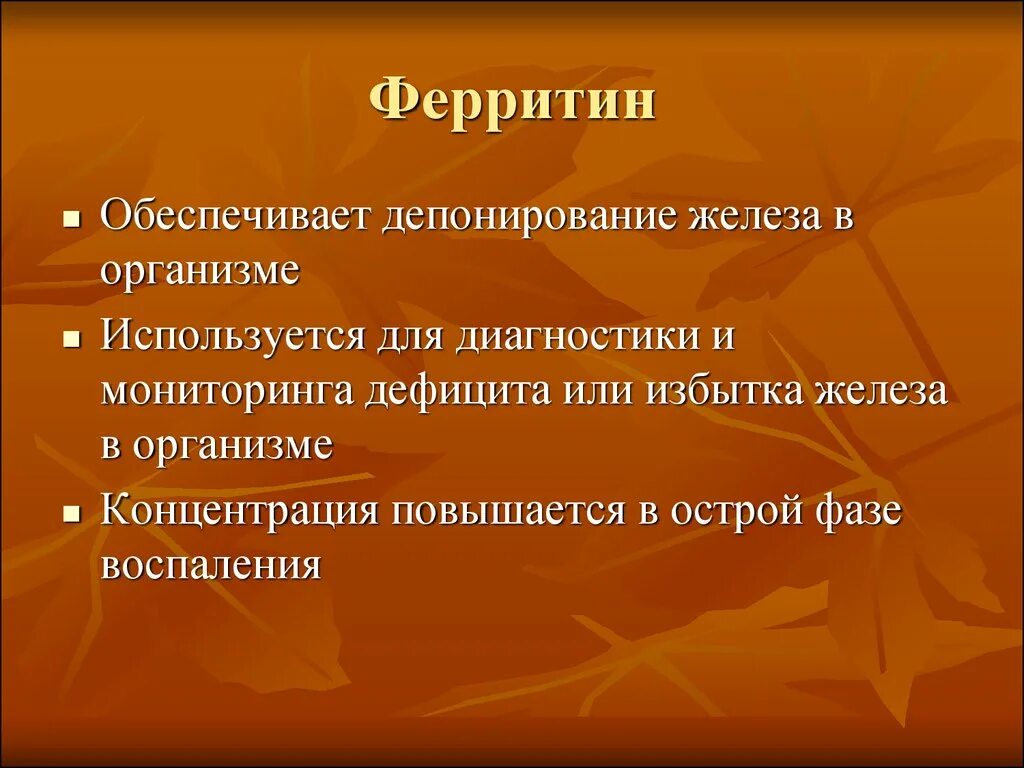 За что отвечает ферритин в организме женщин