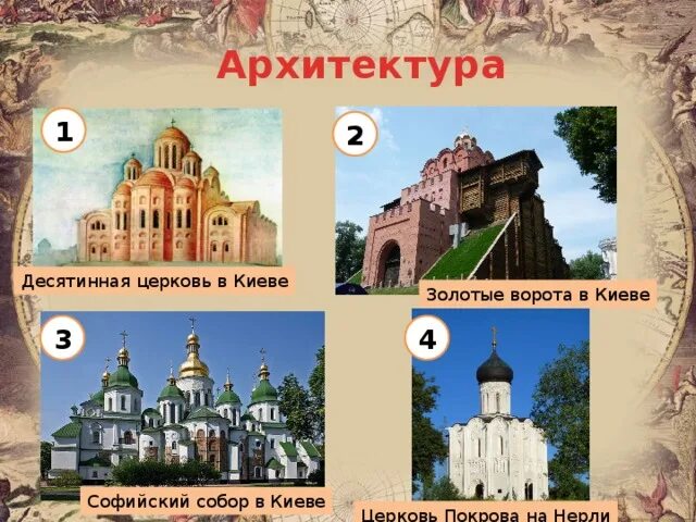 Какие сооружения украшали киев 4 класс. Десятинная Церковь золотые ворота. Десятинная Церковь древней Руси.