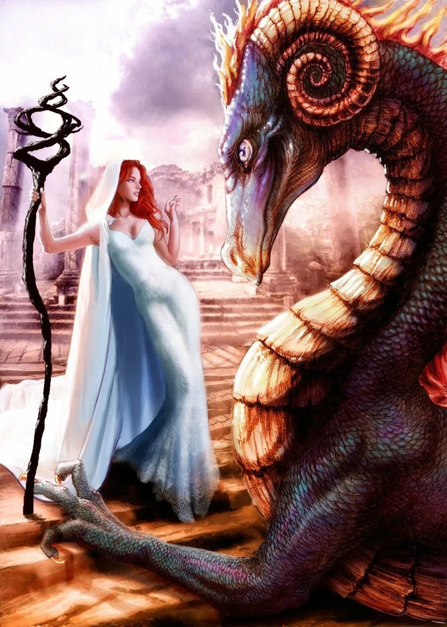 Какой дракон дева. Девушка и дракон. Девочка и дракон. Принцесса и дракон.