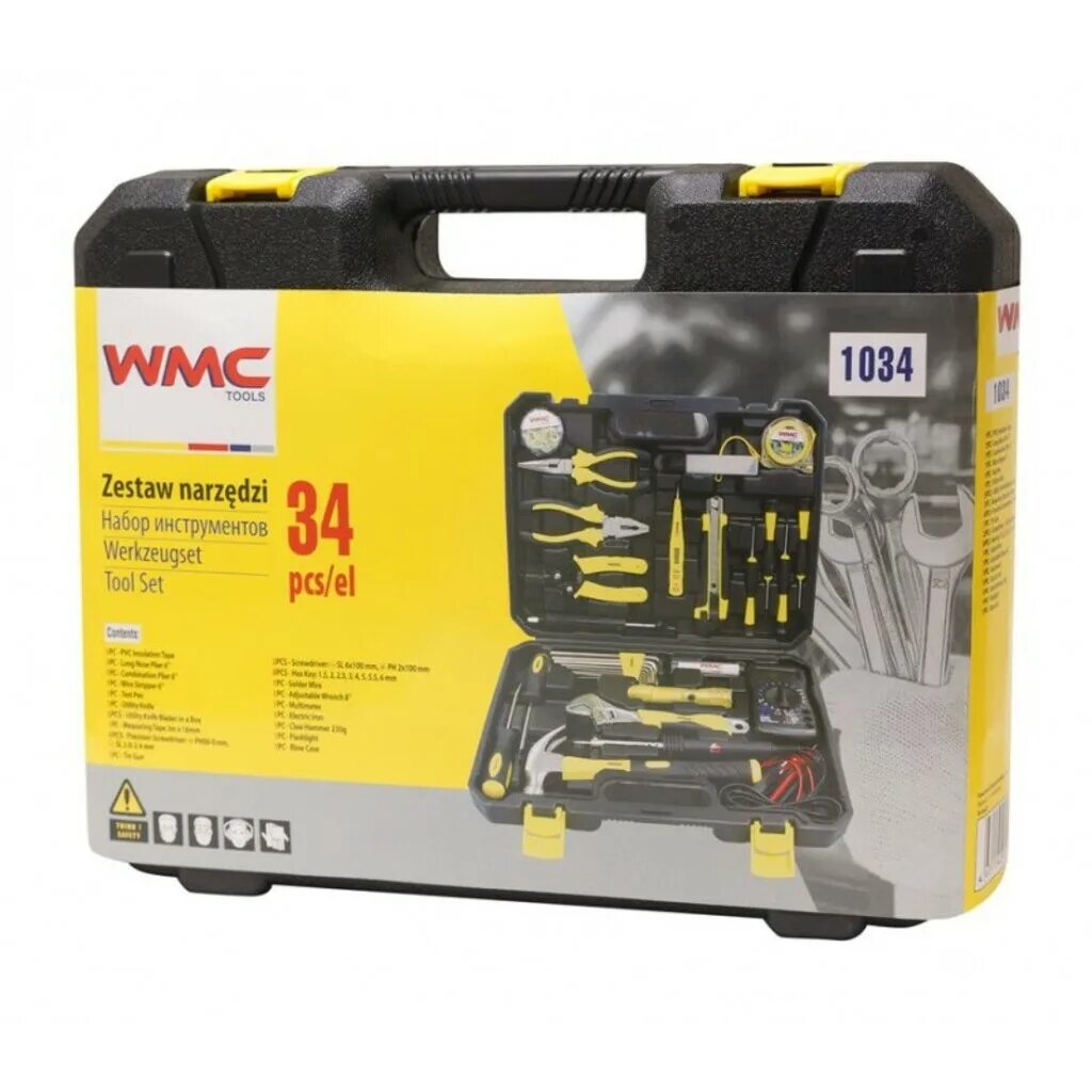 WMC Tools набор инструментов 34пр, для электрика 1034. Набор инструмента для электрика WMC Tools. WMC-1034. Набор инструментов для электрика, 34 предмета WMC Tools 10342-80. Набор wmc tools