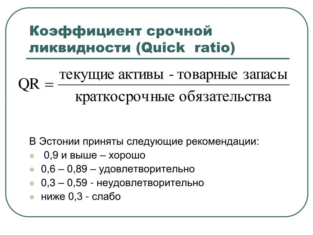 Коэффициент 30. Коэффициент ликвидности запасов формула. Коэффициент срочной ликвидности. Коэффициент абсолютной (срочной) ликвидности. Коэффициент срочной ликвидност.