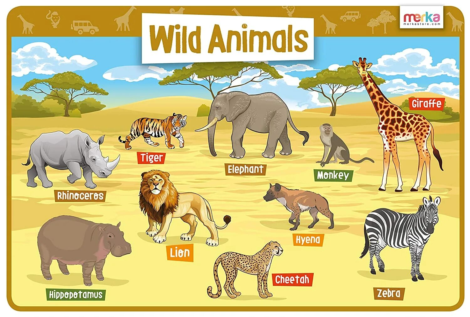 Different kind of animal. Wild animals для детей. Wild animals название. Животные Африки на английском. Wild animals на английском.